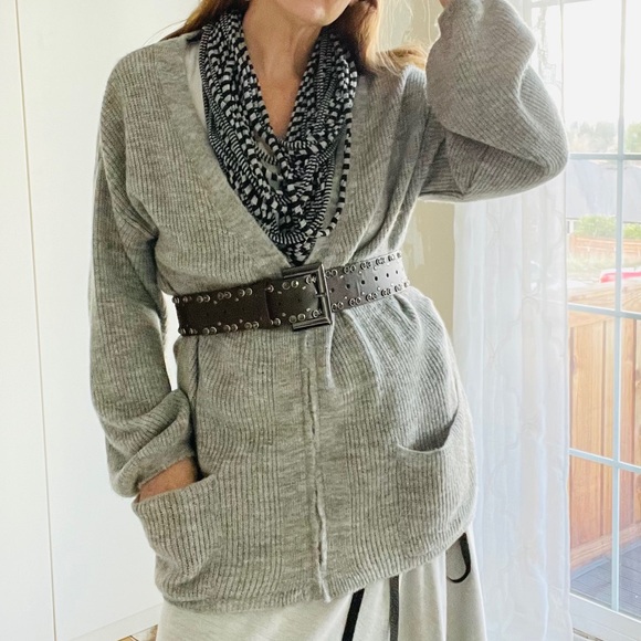 VENUS Wide Rhinestone Brown Belt Medium - Picture 2 of 6